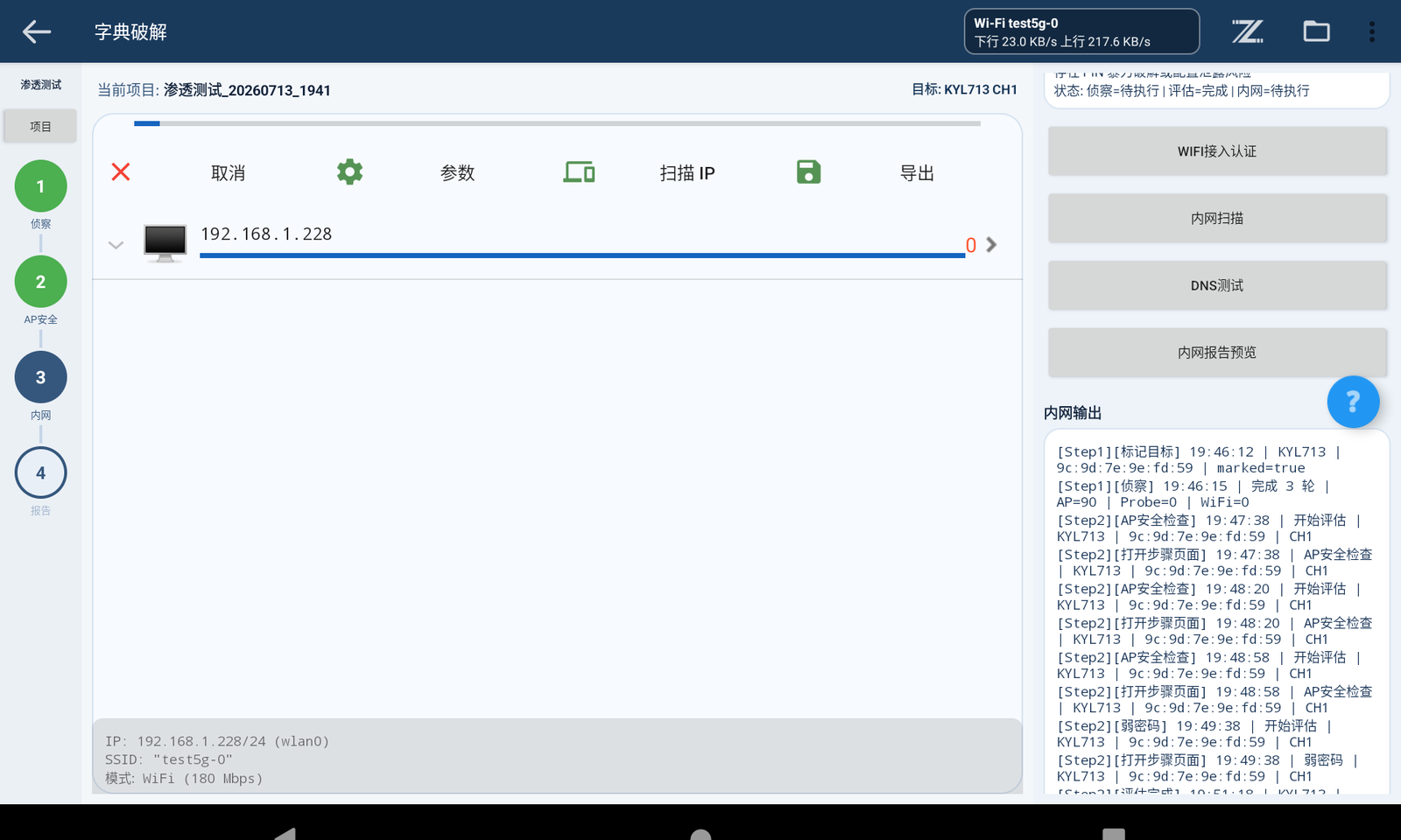 渗透流程：侦察—AP 安全—内网—报告